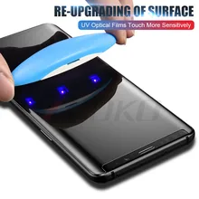 UV Tempered Glass For Samsung Galaxy Note 10 9 8 S10 S9 S8 S7 Edge 100D Full Liquid Glue Screen Protector Samsung S8 S9 S10 Plus