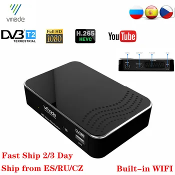 

DVB-T2 H.265 HEVC Terrestrial TV Receiver Digital TV Box DVB-T HD TV Tuner Built-in WIFI Youtube Full HD 1080P Mini TV Box