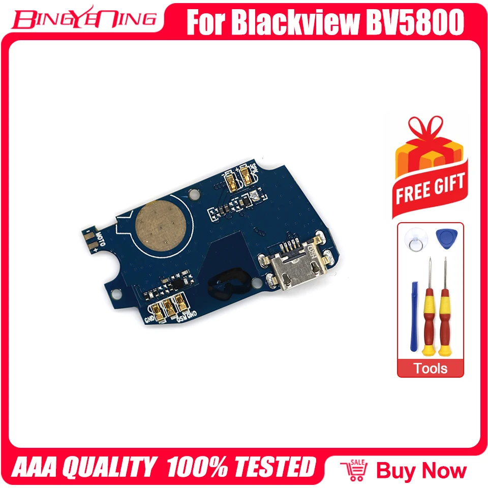 Usb charge board+Motor Vibrator+Mic For Blackview BV5800/BV5800 Pro Phone Flex Cables charging module cell phone Mini USB Port