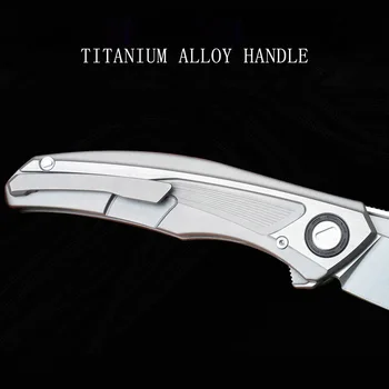 Titanium alloy folding knife S35V survival knife self-defense knife survival tool 3