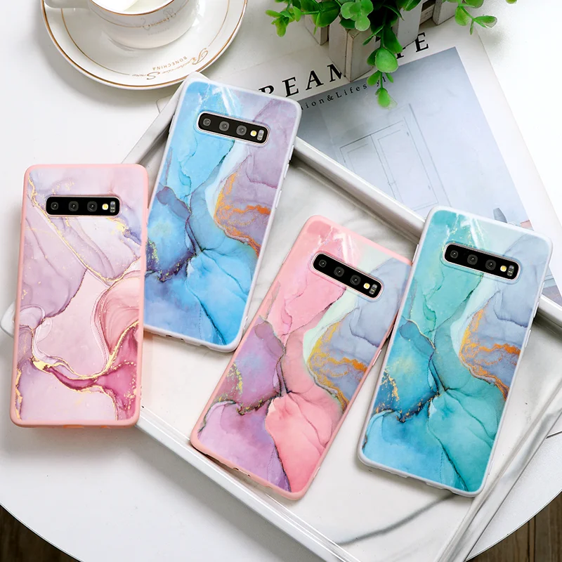 Мраморный чехол для Samsung Galaxy S20 S21 FE S10 S9 S8 Plus M32 A22 A12 A21S A03S A52 A50 A51 A70 A71 A72 A32 A40 A31 A10 из
