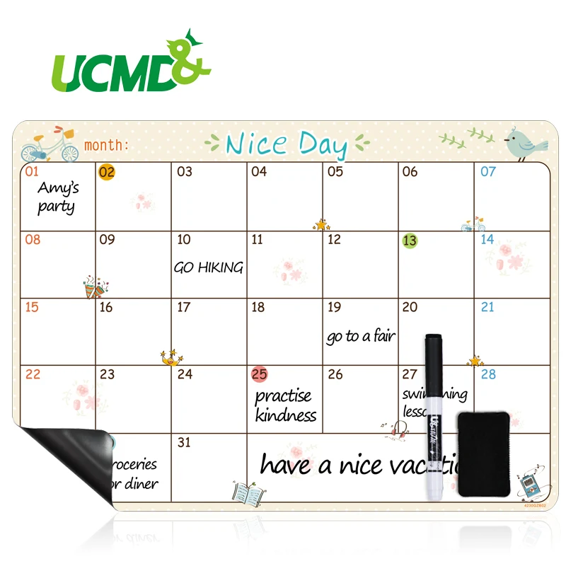 

A3 Flexible Weekly Daily Planner Magnetic Message Board Kitchen Bulletin Memo Boards Fridge Magnets Drawing Calendar Whiteboard