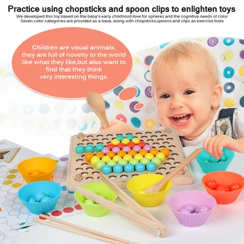

Kids Toys Wooden Toys Hands Brain Training Clip Beads Puzzle Board Math Game Baby Early Montessori Educational Toys For Children
