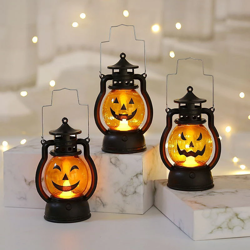Pumpkin Skull LED Pony Lantern Halloween Decoration Prop Creative Holiday Bar Party Light Oil Lamp | Дом и сад