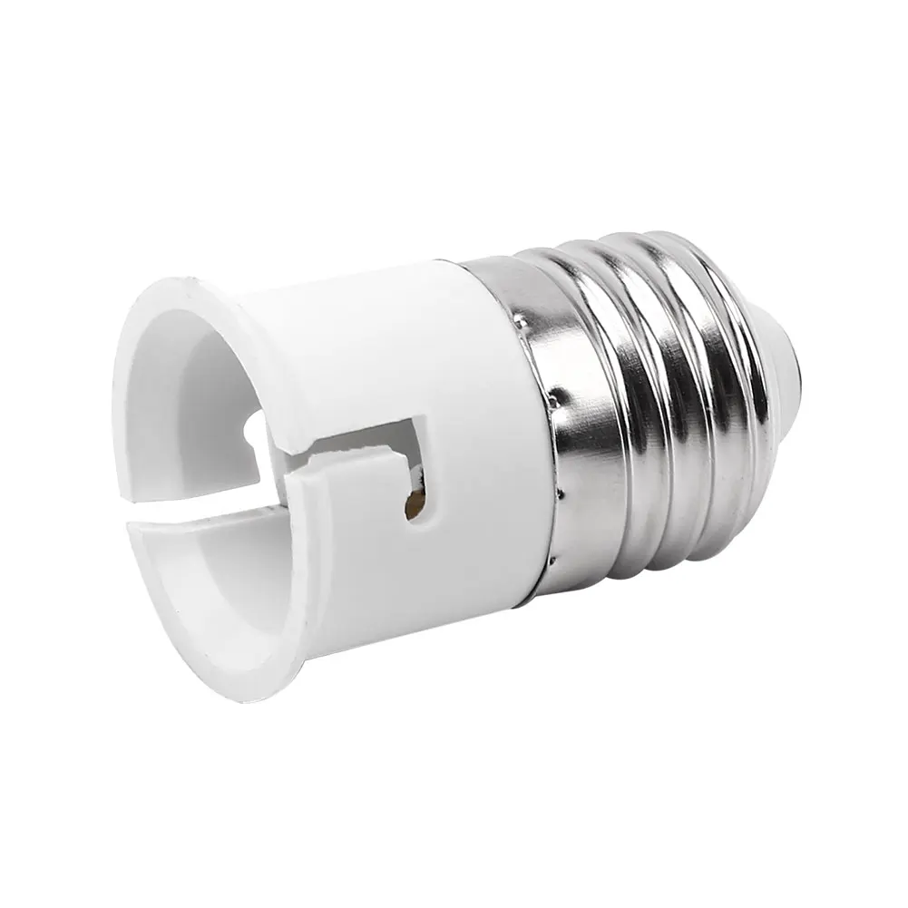 Lamp Socket Adapter Adapter Plug Adapters Converter Bulb E27 To B22 Converter General Light Lighting Fitting White+Silver Base