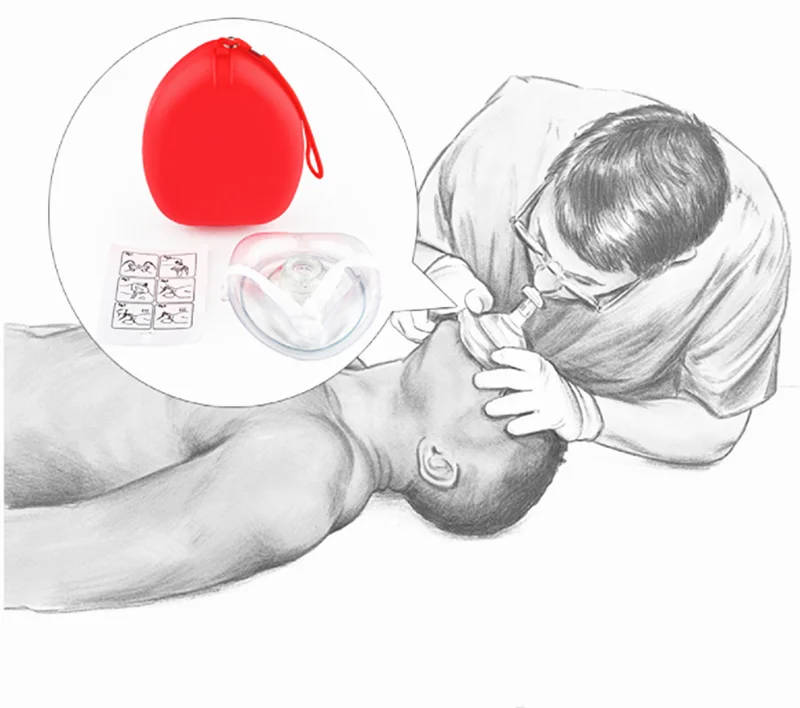 1 шт. аварийные маски первой помощи CPR дыхательная спасательная маска рот дыхание односторонний клапан инструменты обучение дыхательная маска