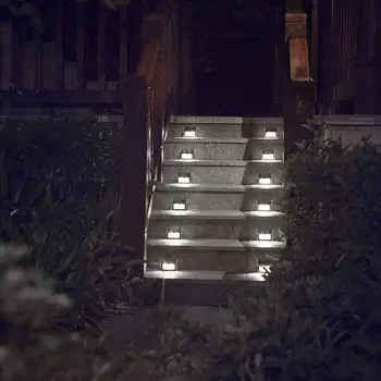 

6LED Solar Power Stair Light Outdoor Garden Wall Lamp Waterproof Street Lights Rugged Durable with Long Lasting Life