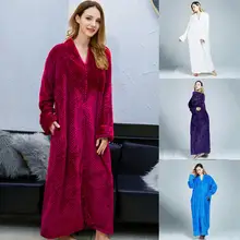 Плотная теплая фланель, коралл, мягкое флисовое вафельное кимоно, халат для мужчин и женщин, роскошный халат, длинный халат, домашняя одежда для сна