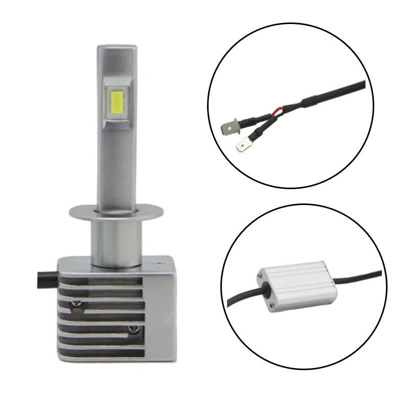 

SHUOKE Mini Canbus lampada LED H1 LED Car Headlight 13.5V 3200LM 6000K 8000K 50000 Life Time Lamp H1 light Bulbs Free Shipping