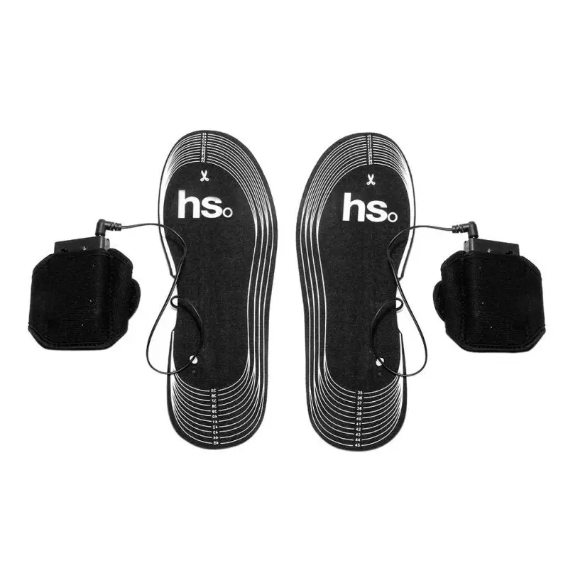 A Unisex Winter Warm Carbon Fiber Electric Heating Insole Battery Power Heating Insole 4.5V outdoor Strap Heating Insole - Цвет: A