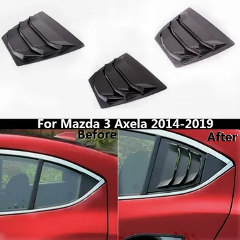 

2 Pcs For Mazda 3 Axela hatchback sedan Rear Side Window Venetian blinds triangular window Exterior decoration Cover 2014-2019