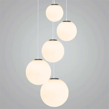 

Nordic LED White Glass Pendant Lights Lighting LOFT Pendant Lamps Kitchen Fixtures Hanging Lamps Living Room Luminaire Luminaire
