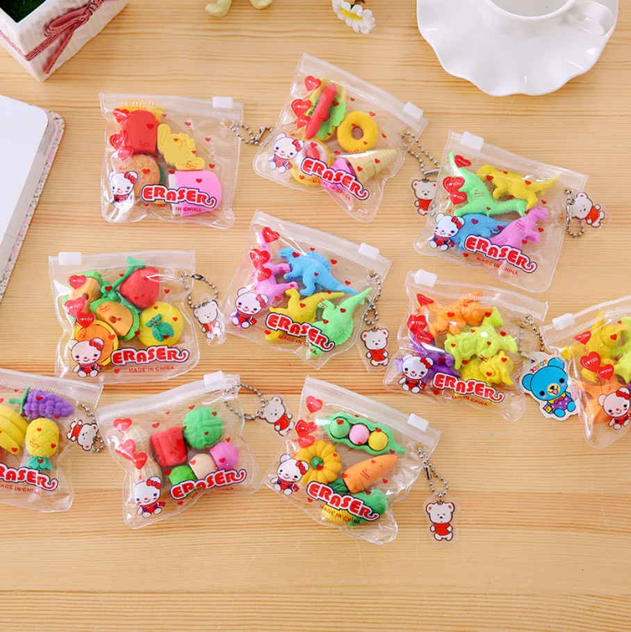 5 шт. фруктовый десерт для овощей школьные ластики резиновый подарок девочек и