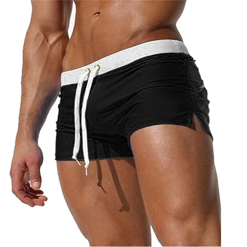

2019 New Quick Dry Men Swim Shorts Surf Swimwear Beach Short Male Running Gym Man Plus Size Mens Swim Trunks