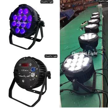 

2019 NEW led flat par indoor led rgbwa uv 12x18w 6in1 led par with powercon in and out