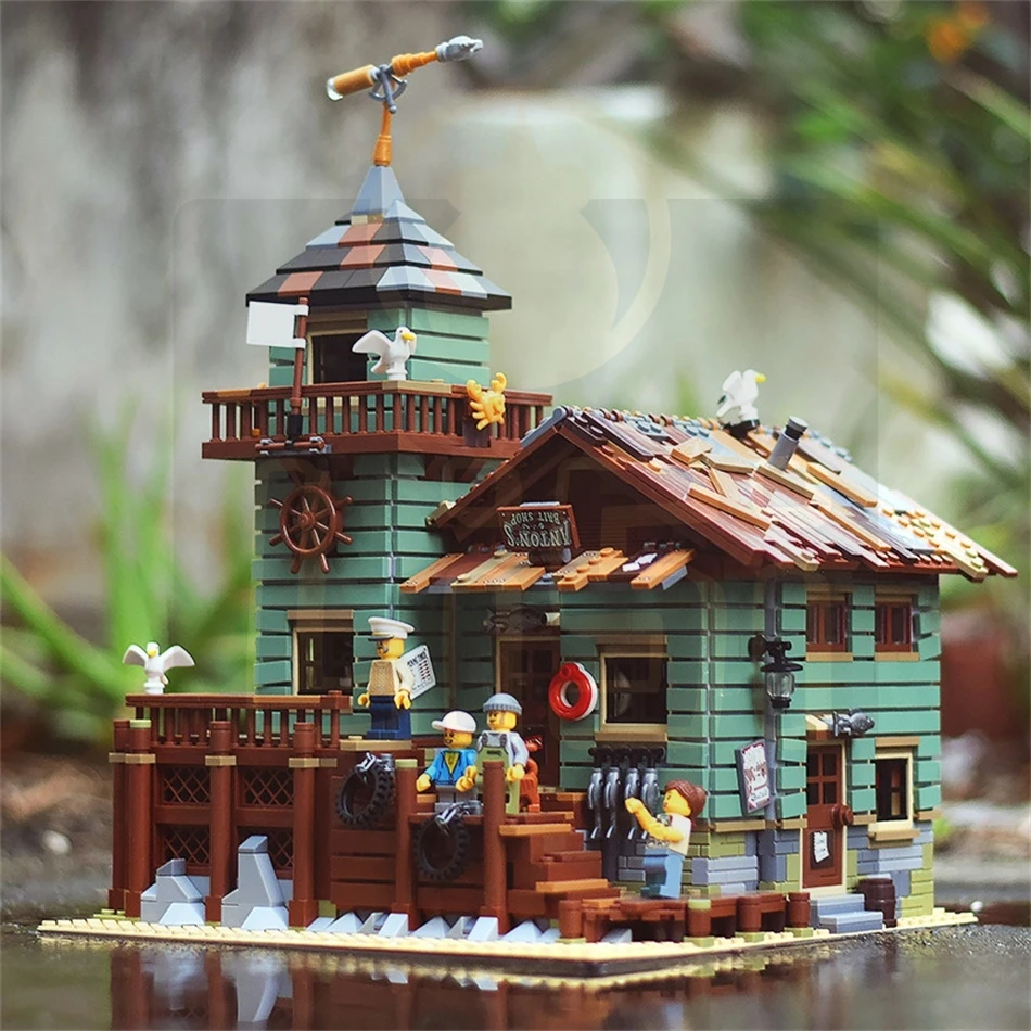 Старый магазин отделки серии MOC строительные блоки кирпичи рождественские игрушки подарок для ребенка совместимые 16050 21310 SY1147