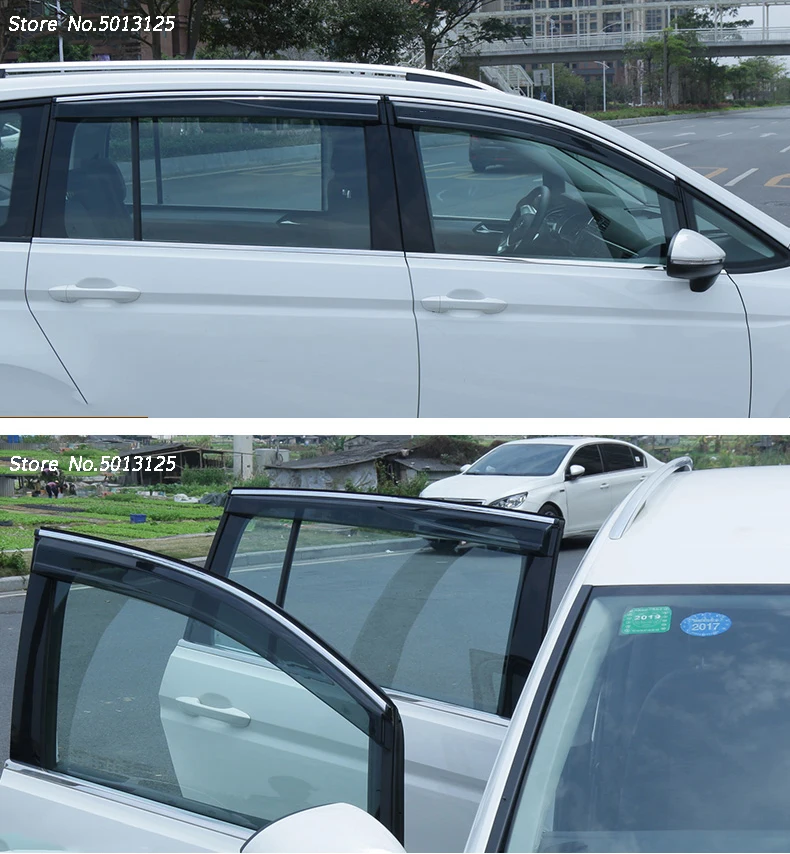 Козырек авто дверь резиновые солнцезащитный козырек боковые окна Крышка отделки салона авто аксессуары для VW Volkswagen Touran