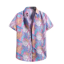 Aliexpress - Hot Sales Men Floral Printed Short Sleeve Turn-down Collar Buttons Hawaiian Shirt Beachwear for Party