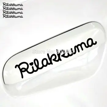 

4 x Newest Car Cover Cartoon Bear Rilakkuma Playing Car Stickers for Tesla Toyota Volkswagen Chevrolet Honda Ford Hyundai Lada