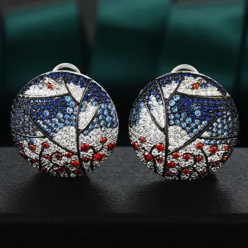 

GODKI 30mm Luxury Bird Tree Cubic Zircon CZ Stud Earrings for women Wedding Dubai Trendy Earrings boucle d'oreille femme 2020