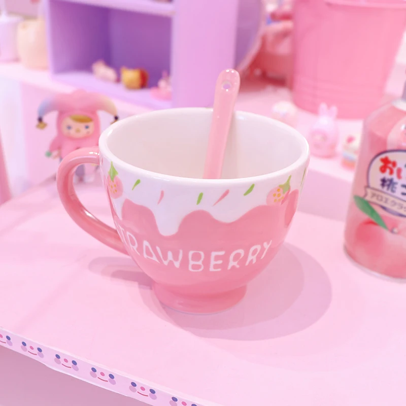 Strawberry Dessert Mugs – Kawaii Babe