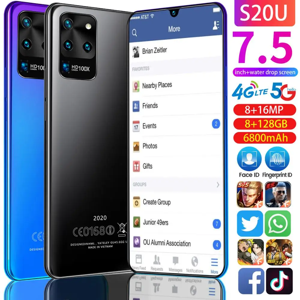 Galay S20 смартфон с 5 дюймовым дисплеем восьмиядерным процессором Snapdragon 128 ОЗУ 8 Гб