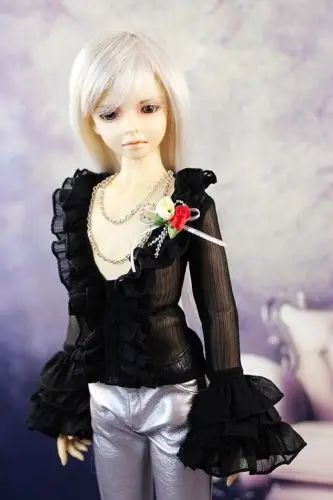 [Wamami] 80# черно-белая блузка рубашка 1/4 MSD 1/3 SD DZ AOD SD17 DZ70 70 см BJD кукла Dollfie - Цвет: Black