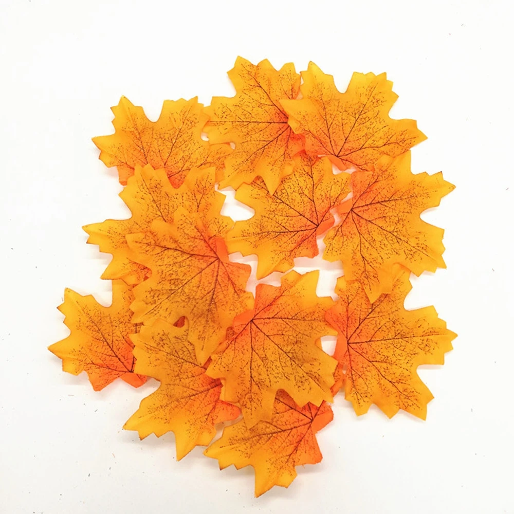 12 Colors Artificial Maple Leaf Simulation Decorative Silk Maple Leaves Fake Fall Leaves For Home Wedding Party Decor