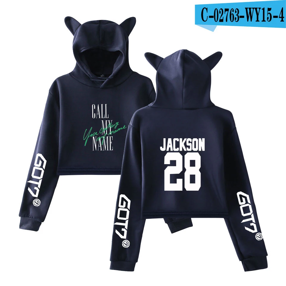 KPOP GOT7 альбом с надписью «Call My Name You Call My Name» модный топ с кошачьими ушками, женские толстовки, толстовка, сексуальная одежда - Цвет: picture color