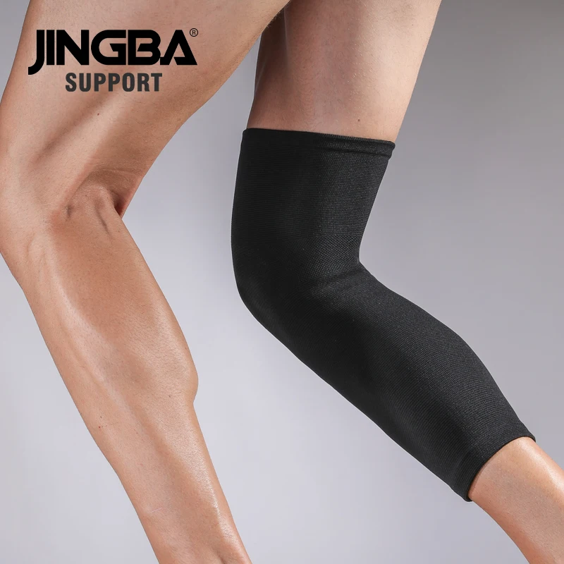 Jingba Ondersteuning 1 Stuk Elastische Nylon Verlengen Warmte Knie Pad Outdoor Sport Basketbal Kniebeschermers Kniebrace Protector Veiligheid