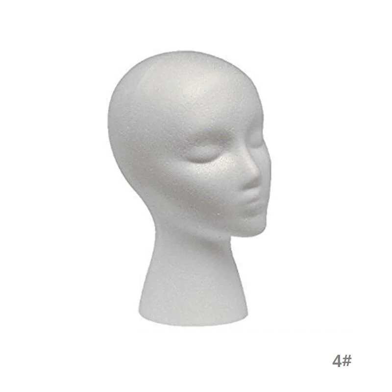 white Foam wig display prop Mannequin Wig Head Display Hat Cap Wig Holder Styrofoam Foam Head wig stand