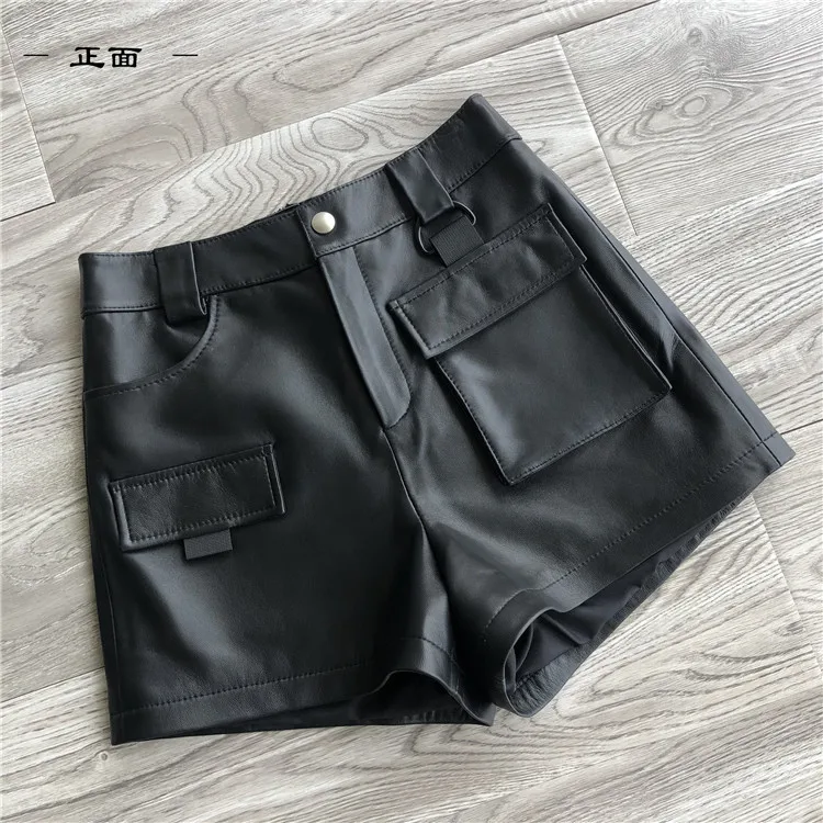 Новинка 100% года; женская обувь из овечьей кожи; lederhosen; обувь для отдыха с высокой талией; рабочие ботинки с широкими штанинами; шорты