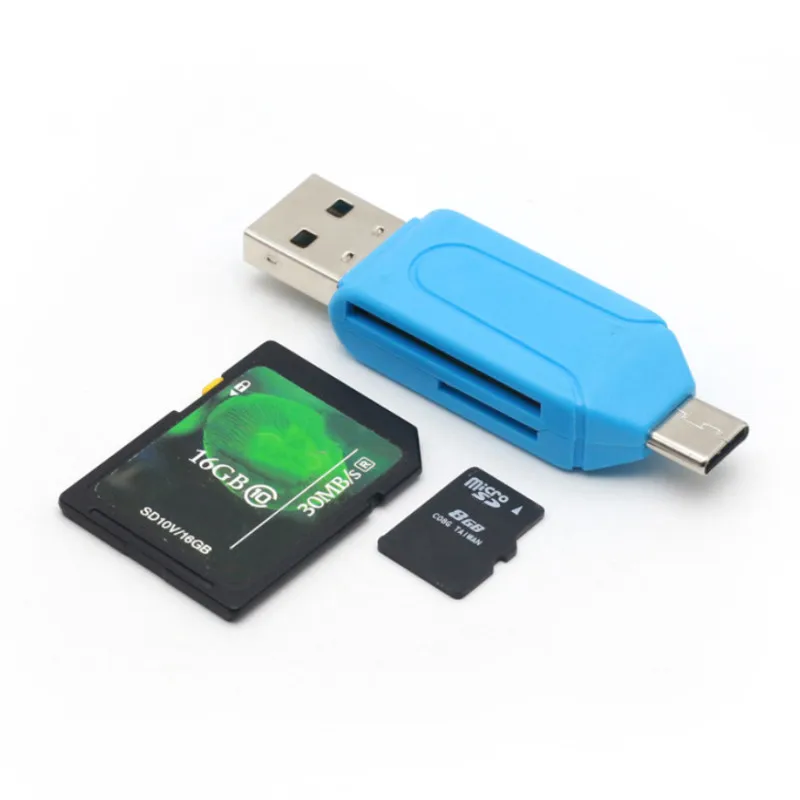 

Type-C USB 3.1 Memory Card Reader High Speed 480Mbps OTG USB2.0 for SD TF Micro SD Card Mobile Phone Sd Card To Usb Adapter