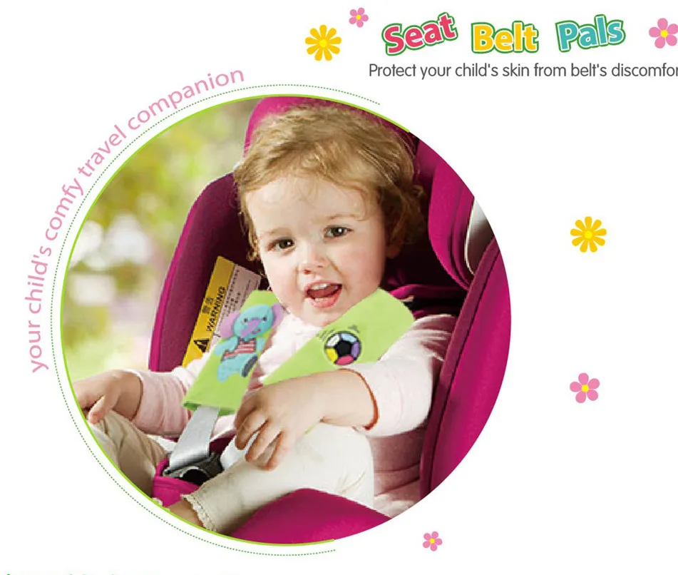 1pc Cartoon Seat Belt Shoulder Safety Belts Zoo Animals Lion Monkey Security Car Seats Strollers Prams Accessories