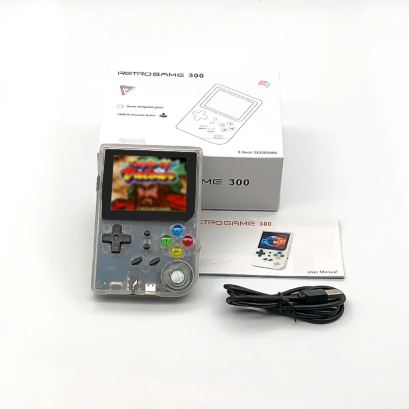 NEW RG300 Retro Game Console IPS Screen 12000 Video Games 16G TF Double System RG 300 Portable Handheld Consola Player