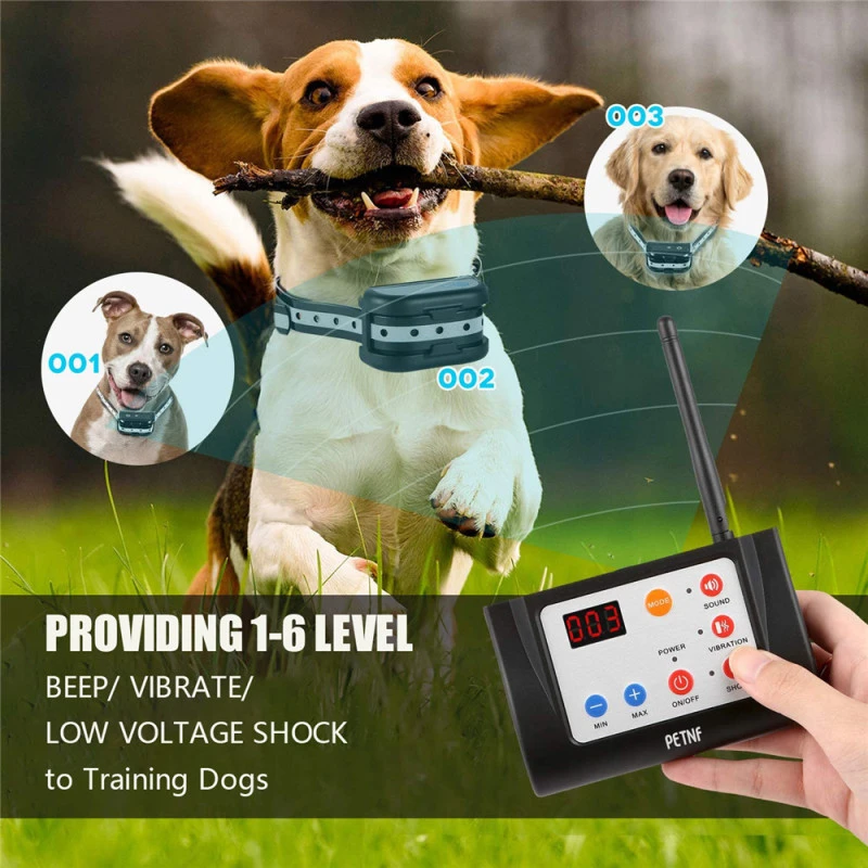 Inalámbrica valla para perro para mascotas valla electrónica con sonido y choque función 2 en 1 eléctrica mascota cerca del perro Collar entrenamiento|Collares de adiestramiento| - AliExpress