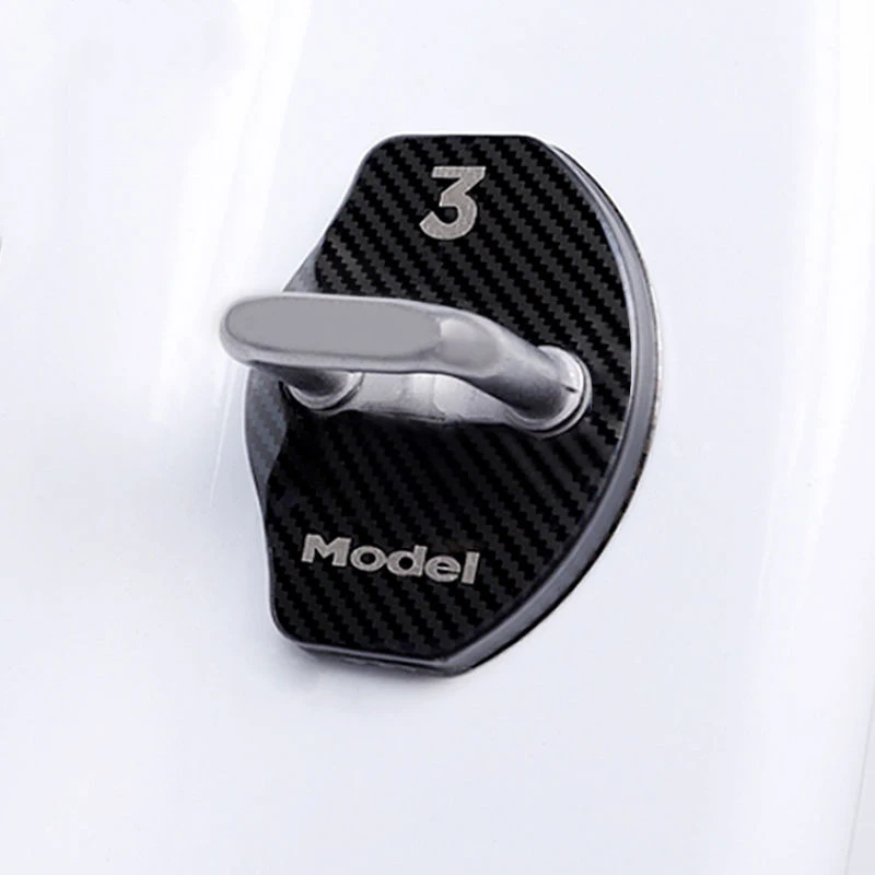 

3D Car Door Lock Buckle cover Car stickers car accessories For tesla model 3 model X car decoration