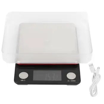 

5000g/0.1g Electronic Kitchen Scale USB Rechargeable LCD Digital Food Scale Weighing Scale 0.1g Accuracy Measuring Tools