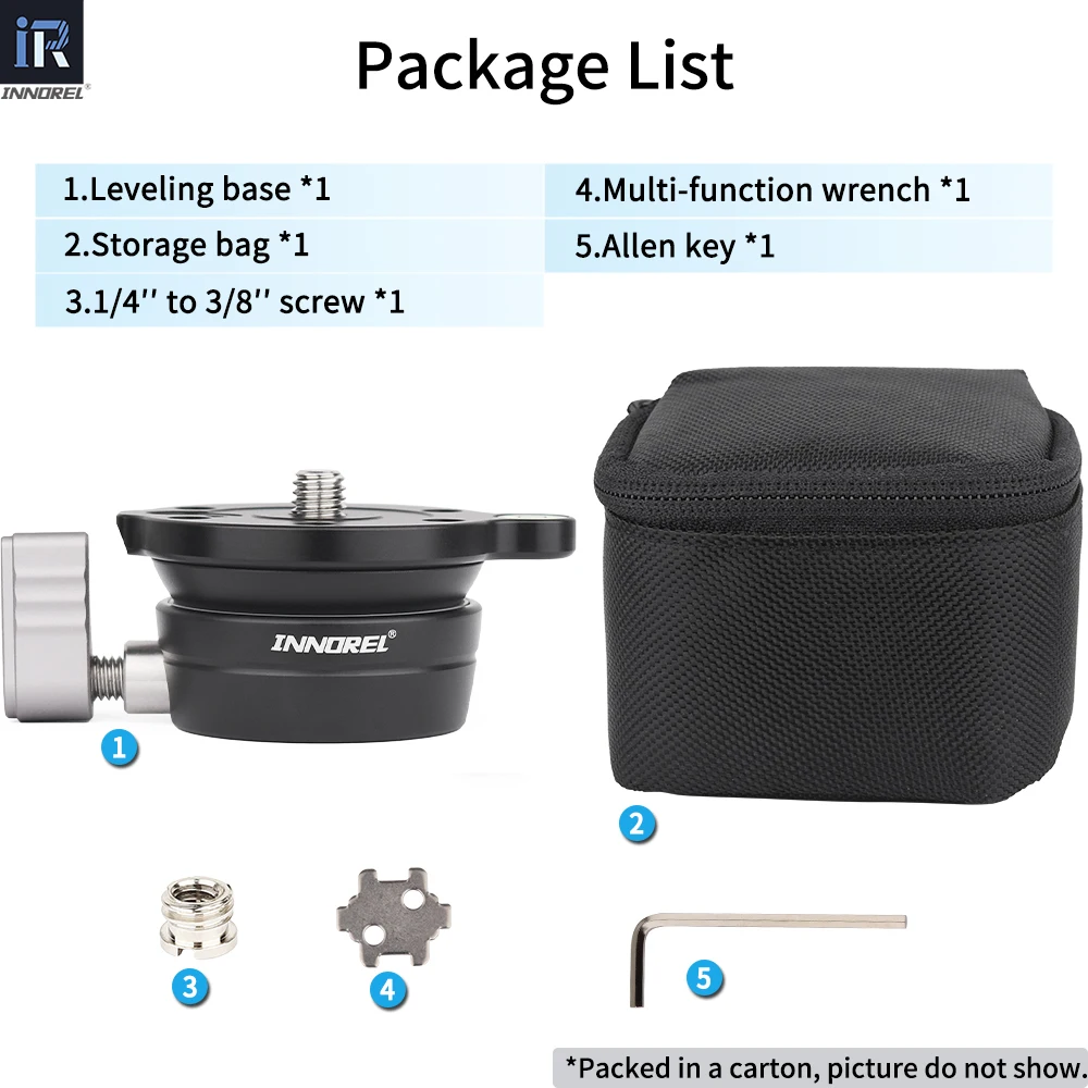 Innorel-base de Nivelamento para Câmera Dslr Tripé Monopé Profissional Nível Horizontal Lb50 Antena Hemisférica Fotografia Aérea - Image 6
