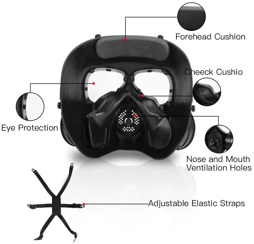 Tactical Full Face Protection Mask For CS Cosplay Costume Halloween Masquerade Reality Skull Dummy