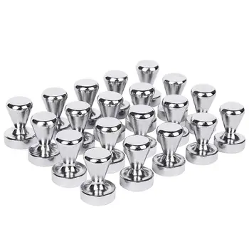

Push Pins 20 pack ,Silver Magnets, Brushed Nickel Push Pin Strong Magnets for Refrigerator,Whiteboard, Map, Calendar and More
