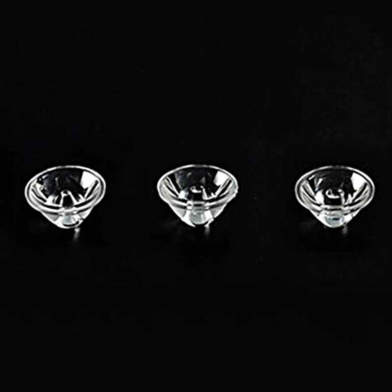 50pcs 20mm 1W 3W 5 W LED 투명 렌즈 광학 PMMA 평면 투명 투명 렌즈 5 10 15 30 45 60 90 120 Degree For 1 3 5 Watt High