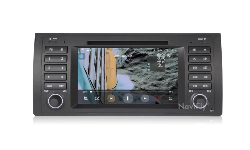 Perfect NaviFly Android 9.1 Car GPS DVD Navigation for BMW 5 series E39 X5 E53 Multimedia player Stereo Wifi Quad Core RAM 2G ROM 32G BT 20