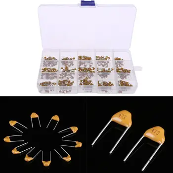 

450pcs 15 Value 10pF -100nF Multi-layer Ceramic Capacitor Assortment Kit with Box Dropship
