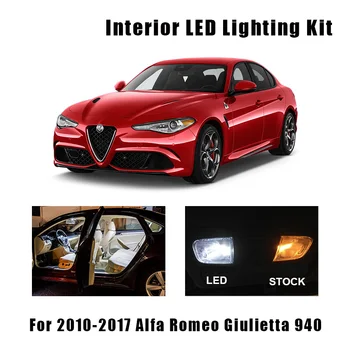 

11 Bulbs White Canbus LED Interior Light Kit Fit For 2010-2014 2015 2016 2017 Alfa Romeo Giulietta 940 Map Dome Trunk Lamp
