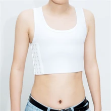 Повседневный дышащий короткий нагрудный бандаж Транс с пряжкой, топ, корректирующий жилет для косплея, удобные топы на бретельках