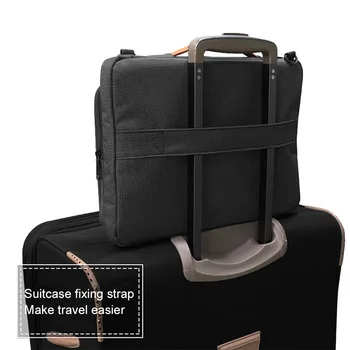 

Universal Casual Compartment Zipper Business Handbag Laptop Bag Carry Case Crossbody With Shoulder Strap 360 Degree Protection