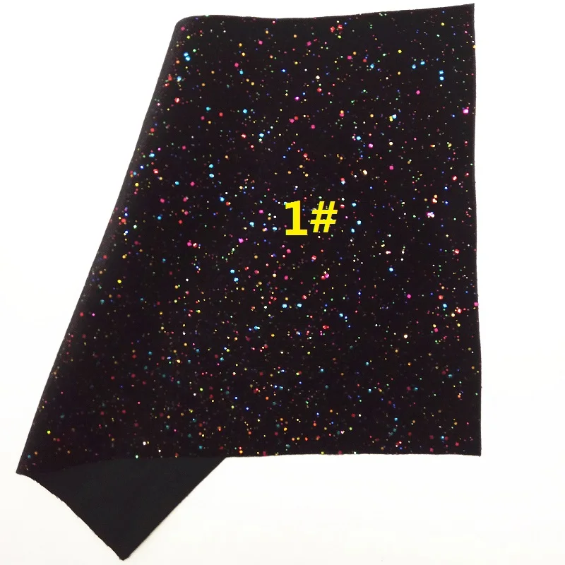 Черная блестящая ткань, сетчатая блестящая ткань, бархатная искусственная кожа, листы для банта А4 21x29 см мерцание Ming XM711