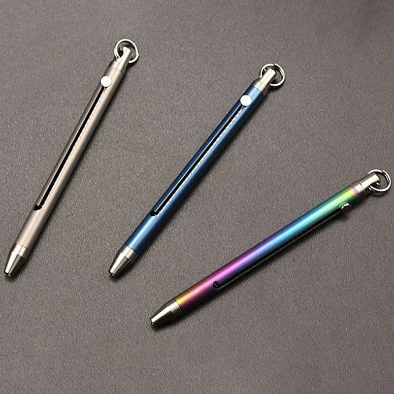 Титановый сплав Открытый Edc Push-Pull пружинный дизайн держатель зубочистки с держателем зубочистки Сверхлегкий, портативный многофункциональный Fr