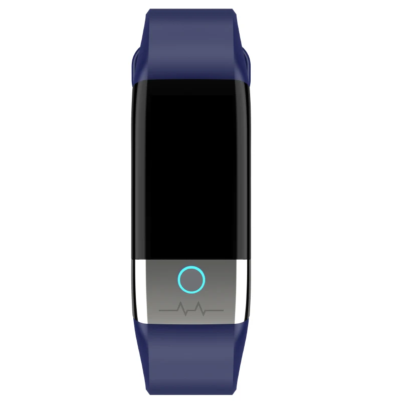 Blue X1 смарт-браслет PPG+ ECG монитор сердечного ритма IP67 Водонепроницаемый Шагомер напоминание спортивный браслет bluetooth - Цвет: Blue